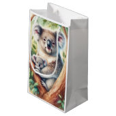 Koala Wildtiere Kleine Geschenktüte (Rückseite Schrägansicht)