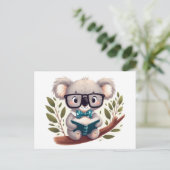 Koala with glasses postkarte (Stehend Vorderseite)