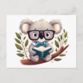 Koala with glasses postkarte (Vorderseite)