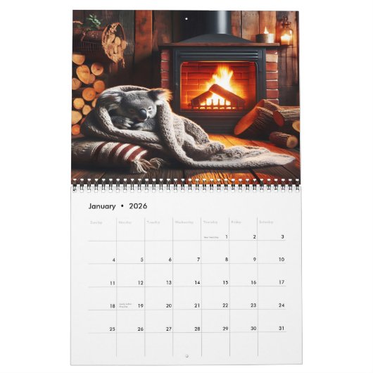 Koala Wonders: Ein Jahr des Vergnügens 2025/2026 K Kalender (Jan 2026)