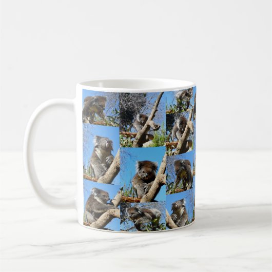 "Koala Wonders: Eine herzerwärmende FotoCollage" Kaffeetasse (Links)
