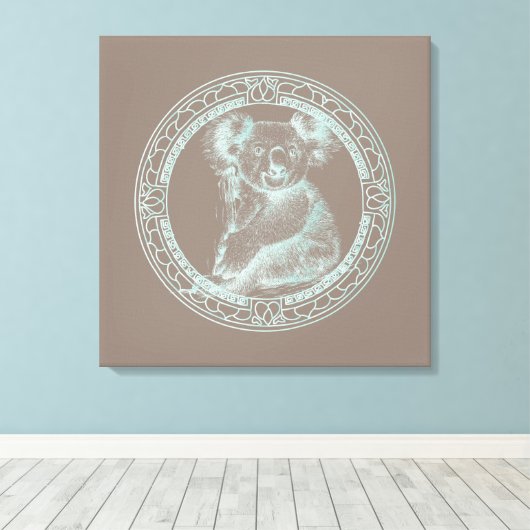 KOALA - Wrapped Canvas Leinwanddruck (Insitu (Holzboden))