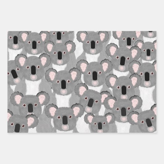 Koala Wrapping Paper Sheets Geschenkpapier Set (Vorderseite 2)