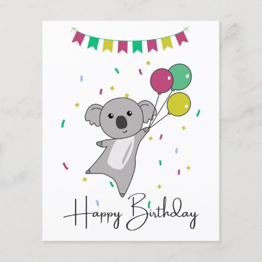 Koala wünscht Ihnen einen guten Geburtstag (Vorderseite)