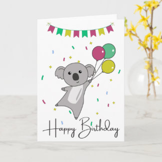 Koala wünscht Ihnen einen guten Geburtstag. Karte