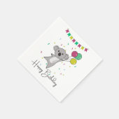 Koala wünscht Ihnen einen guten Geburtstag. Koalas Serviette (Ecke)