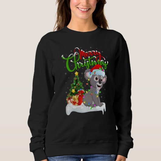 Koala  Xmas Decorations Santa Koala Christmas Sweatshirt (Vorderseite)