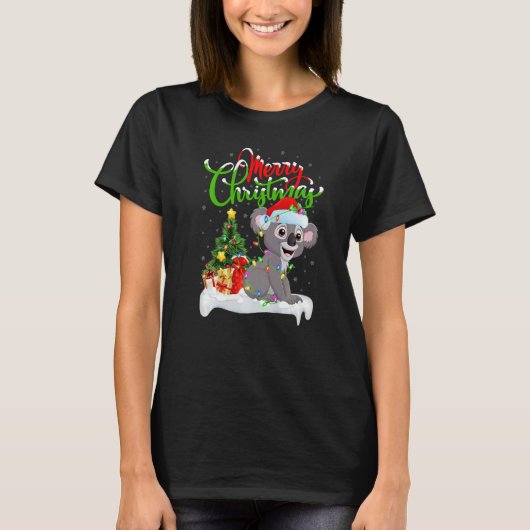Koala Xmas Decorations Santa Koala Christmas T-Shirt (Vorderseite)