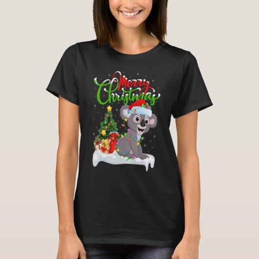 Koala Xmas Decorations Santa Koala Christmas T-Shirt (Vorderseite)