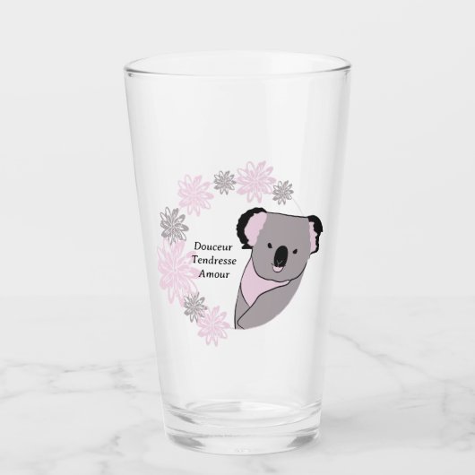 Koala Zärtlichkeit Glas (Vorderseite)