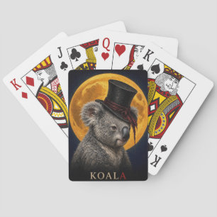 Koala-Zylinderhut-Gotischer Surrealismus Spielkarten