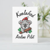 Koalafied Airline Pilot Card Karte (Stehend Vorderseite)
