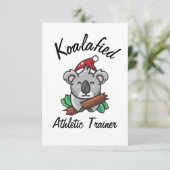 Koalafied Athletic Trainer Card Karte (Stehend Vorderseite)