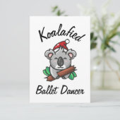 Koalafied Ballet Dancer Card Karte (Stehend Vorderseite)