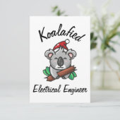 Koalafied Electrical Engineer Card Karte (Stehend Vorderseite)