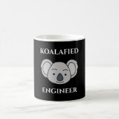 Koalafied Engineer Niedlich Koala Funny Job Puff Kaffeetasse (Mittel)
