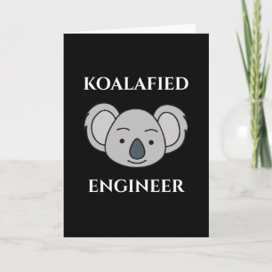 Koalafied Engineer Niedlich Koala Funny Job Puff Karte