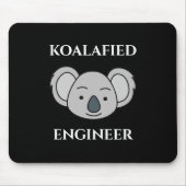 Koalafied Engineer Niedlich Koala Funny Job Puff Mousepad (Vorne)