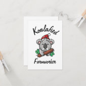 Koalafied Farmworker Card Karte (Vorderseite/Rückseite Beispiel)