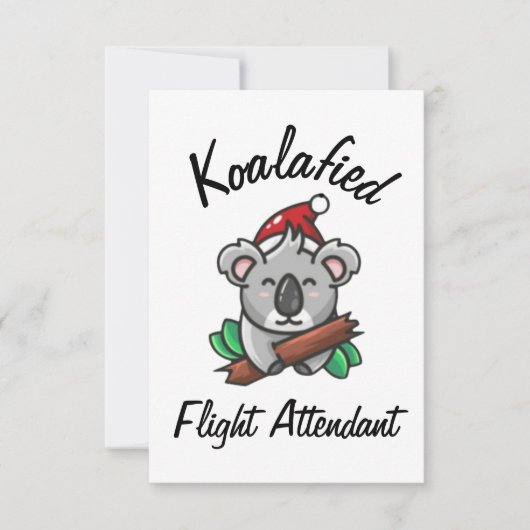 Koalafied Flight Attendcard Karte (Vorderseite)