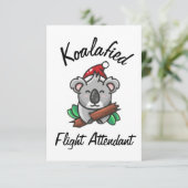Koalafied Flight Attendcard Karte (Stehend Vorderseite)