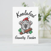 Koalafied Geometry Teacher Card Karte (Stehend Vorderseite)