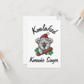 Koalafied Karaoke Singer Card Karte (Vorderseite/Rückseite Beispiel)