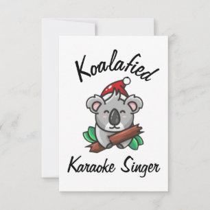 Koalafied Karaoke Singer Card Karte