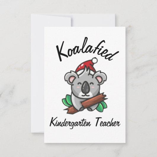 Koalafied Kindergarten-Lehrerkarte Karte (Vorderseite)