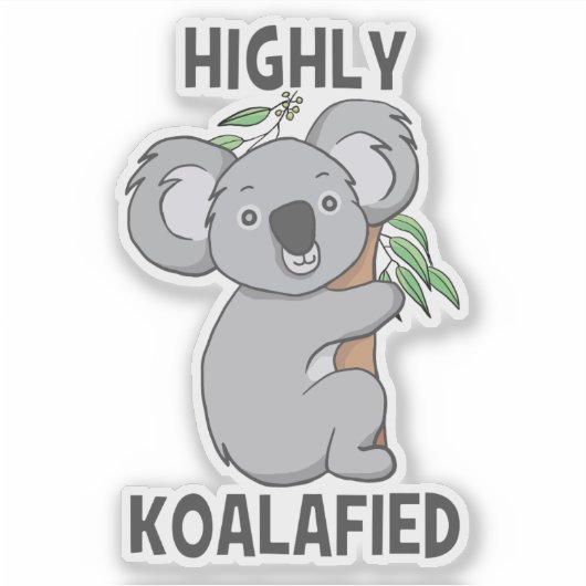 Koalafied Koala-Bodenschnitt Aufkleber (Vorderseite)