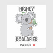 Koalafied Koala-Bodenschnitt Aufkleber (Blatt)
