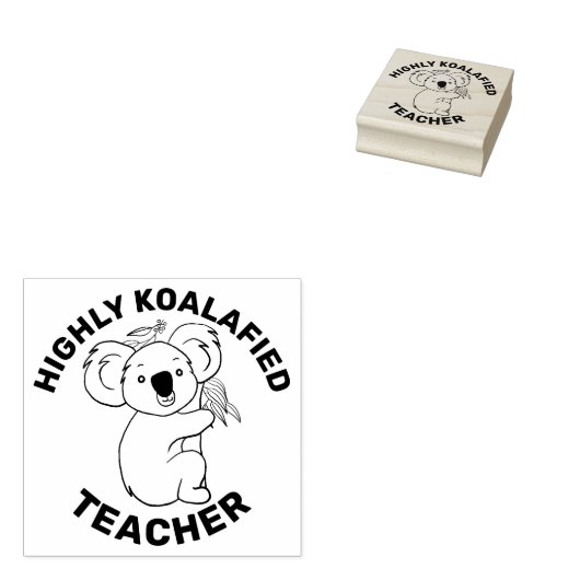 Koalafied Koala Qualified Teacher Gummistempel (Stempel)