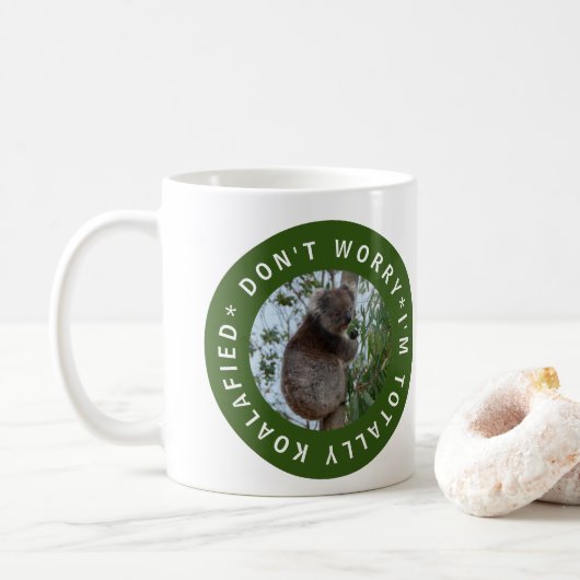 Koalafied Koala Süße Tier Australien Kaffeetasse (Mit Donut)
