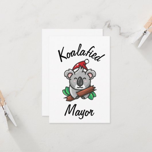 Koalafied Mayor Card Karte (Vorderseite/Rückseite Beispiel)