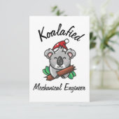 Koalafied Mechanical Engineer Card Karte (Stehend Vorderseite)