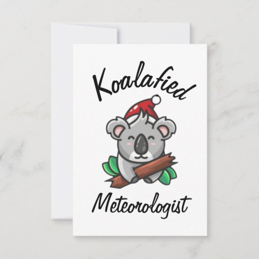 Koalafied Meteorologe Card Karte (Vorderseite)