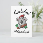 Koalafied Meteorologe Card Karte (Stehend Vorderseite)