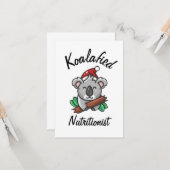 Koalafied Nutritionist Card Karte (Vorderseite/Rückseite Beispiel)