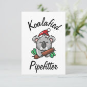 Koalafied Pipefitter Card Karte (Stehend Vorderseite)