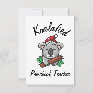 Koalafied Preschool Teacher Card Karte