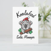Koalafied Sales Manager-Karte Karte (Stehend Vorderseite)