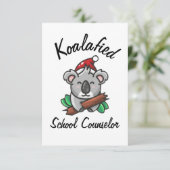 Koalafied School Counselor Card Karte (Stehend Vorderseite)