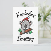 Koalafied Secretary Card Karte (Stehend Vorderseite)