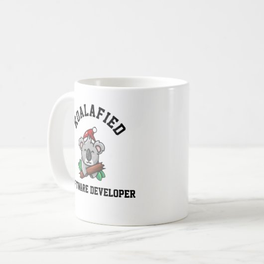 Koalafied Software Developer Kaffeetasse (Vorderseite Links)