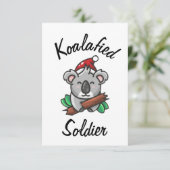 Koalafied Soldier-Karte Karte (Stehend Vorderseite)