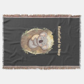 "Koalafied to Nap – Cute Sleepy Koala T-Shirt" Decke (Vorderseite)