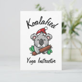 Koalafied Yoga Instructor Card Karte (Stehend Vorderseite)