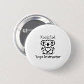 Koalafied Yoga Teacher, Cute Meditating Koala Bear Button (Vorne & Hinten)