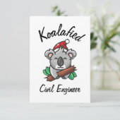 Koalafied Zivil Engineer Card Karte (Stehend Vorderseite)