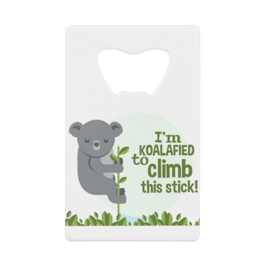Koalafied zu klettern, Funny Cool Koala Geldbeutel Flaschenöffner (Vorderseite)